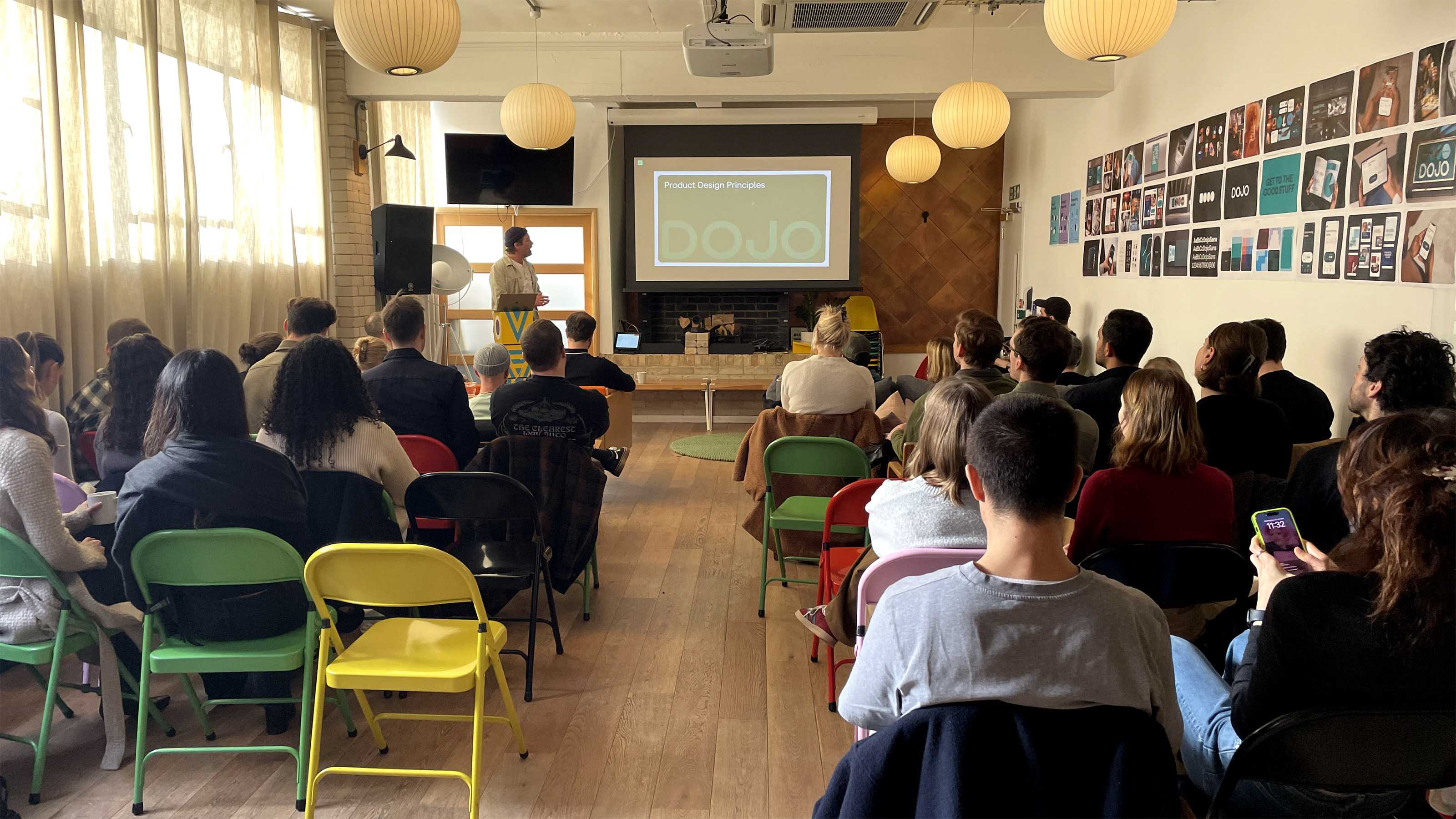 A group in ustwo’s studio watching a presentation