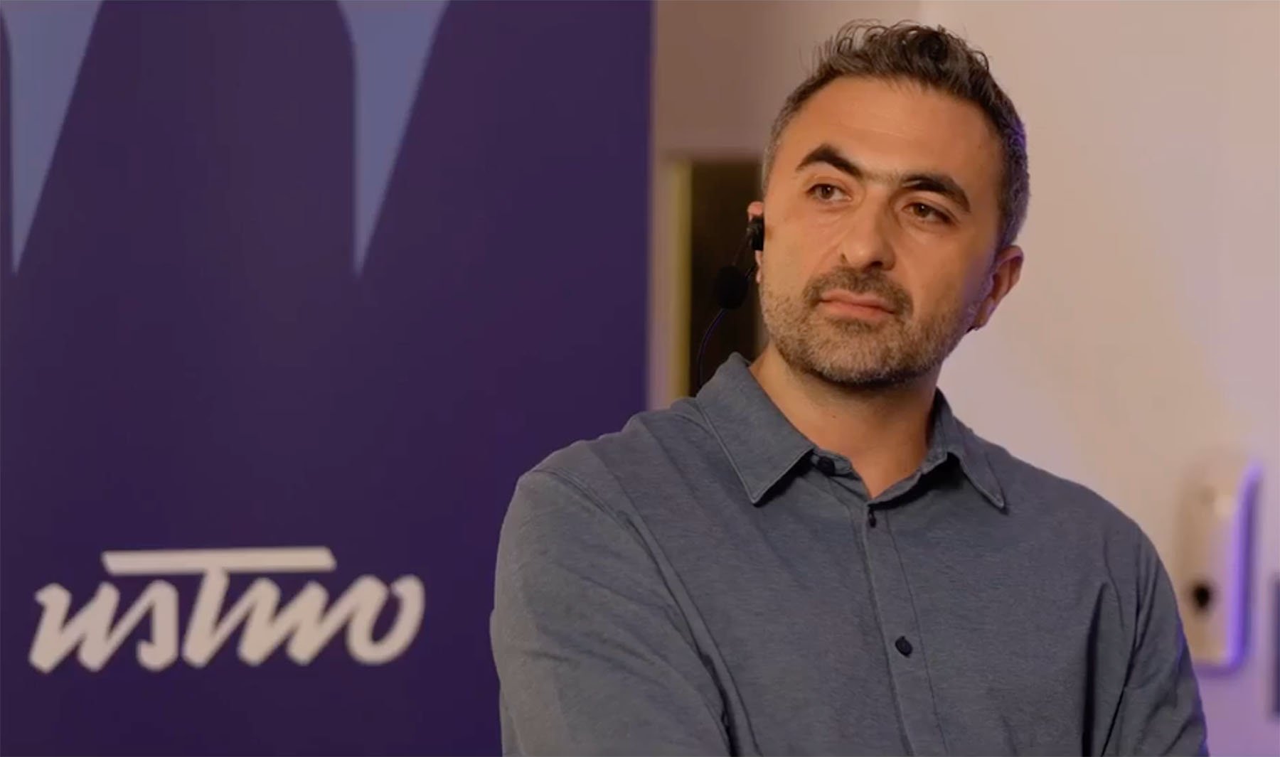 Mustafa Suleyman speaking at ustwo London.