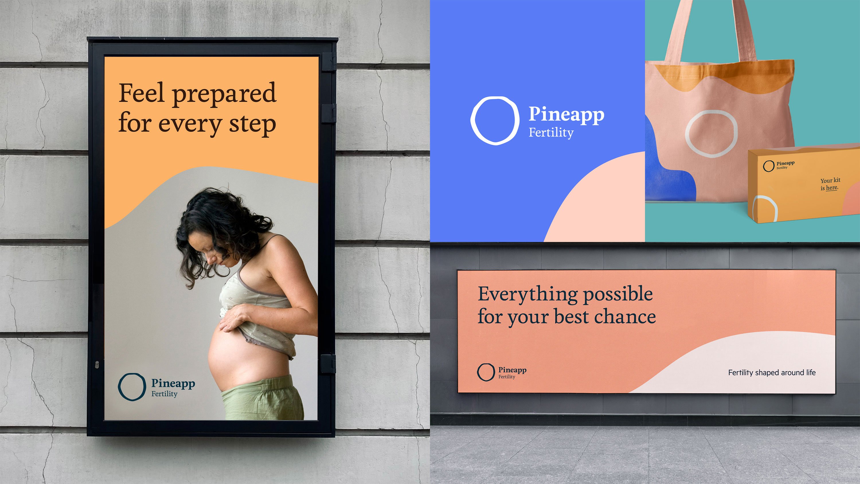 The brand applied to different applications such as posters and bags