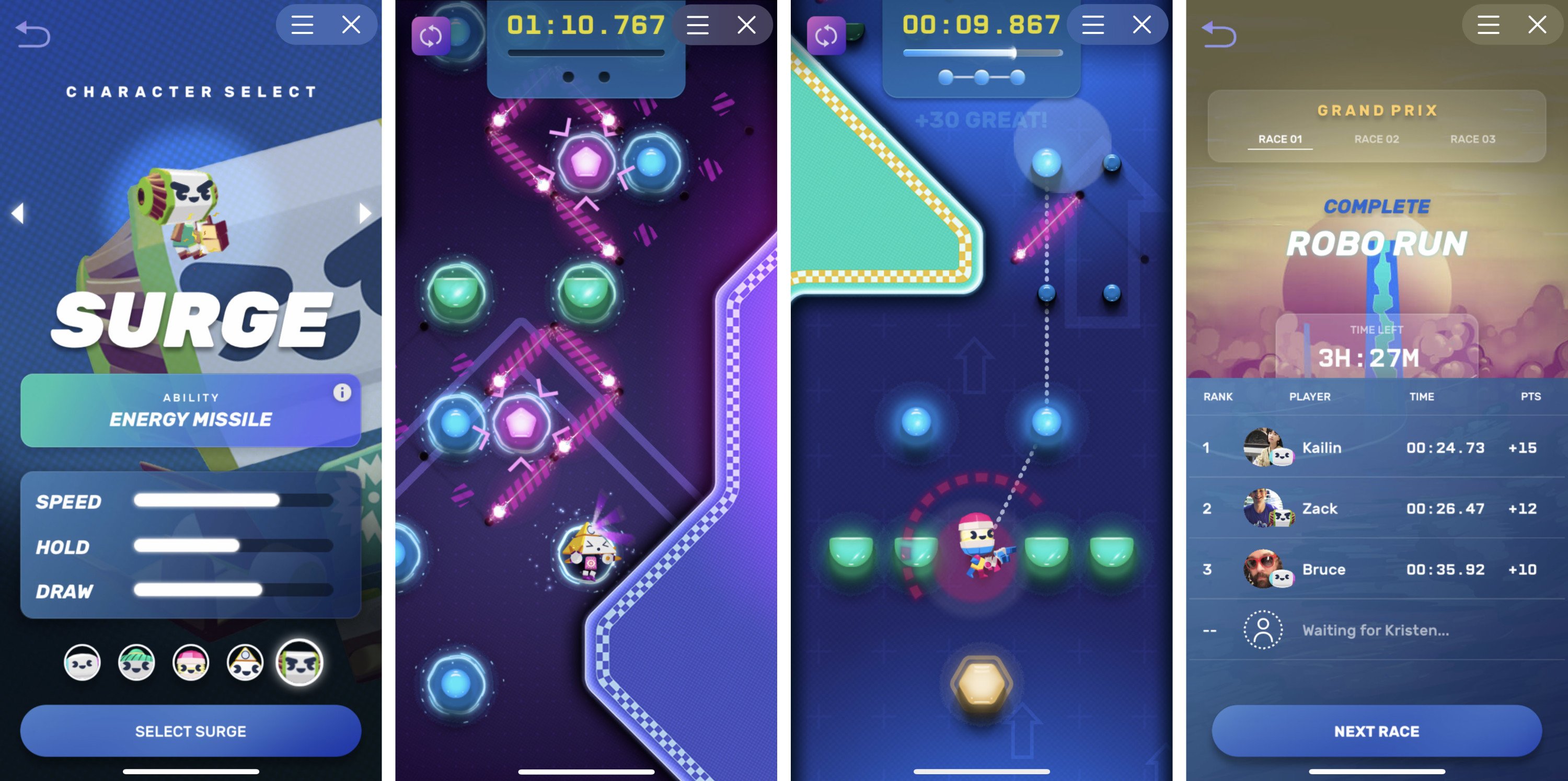 Screenshots of the game